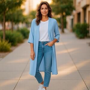 Baby Soft Blue Duster/Yukata Beach